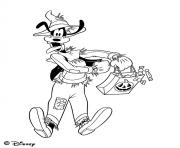 Coloriage Disney Halloween Minnie la sorciere avec Mickey dessin